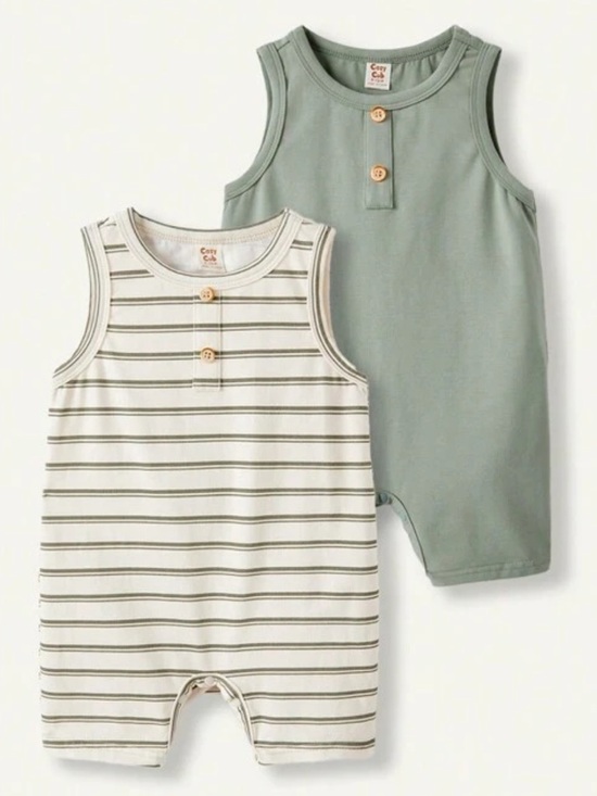 Other - 2-Pack Toddler Boy Sleeveless Rompers - 12-18M